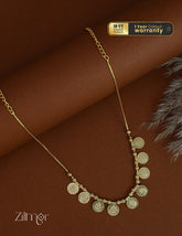 PE1011942- Gold Tone Kaashu Lakshmi Pendant Chain Necklace